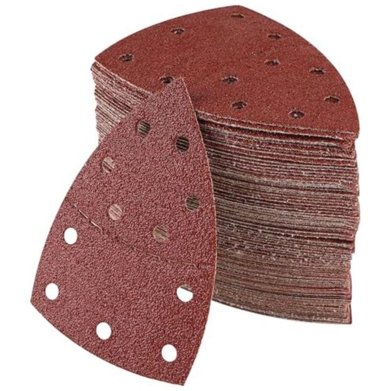 100er Set Schleifpapier Für Schwingschleifer, 105 Mm X 152 Mm, Körnung P40/60/80/120/180/240/400, Dreiecksschleifblätter Für Bosch Psm 100a, Psm 160, Psm 200 Aes, Psm 18, Pda 180, Psm 160 A