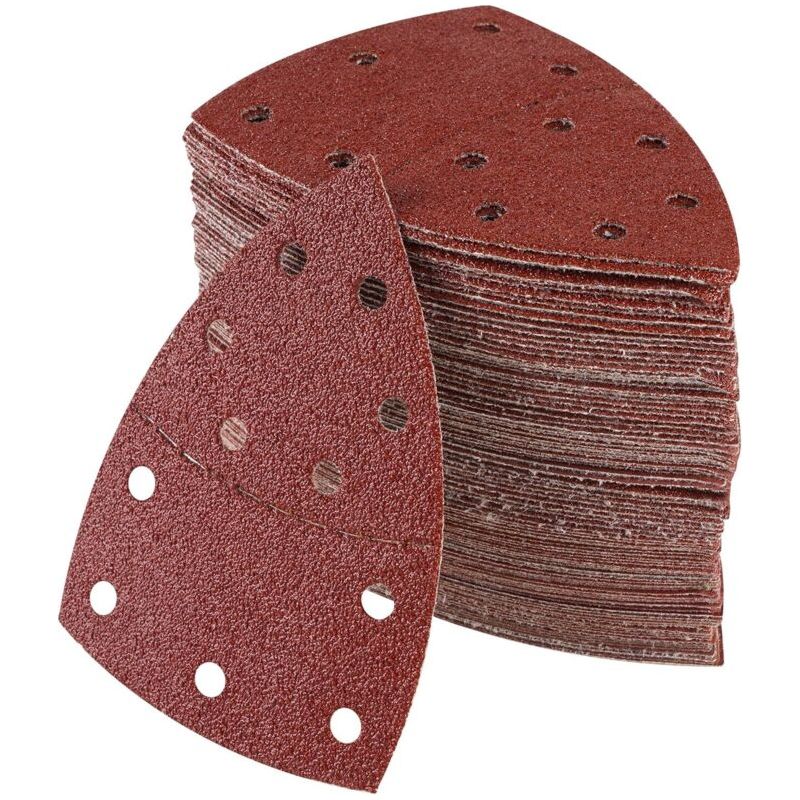 Satz Von 100 Schleifpapier Für Schwingschleifer, 105 Mm X 152 Mm, Körnung P40/60/80/120/180/240/400, Dreieck-schleifblätter Für Bosch Psm 100a, Psm 160, Psm 200 Aes, Psm 18, Pda 180, Psm 160 A