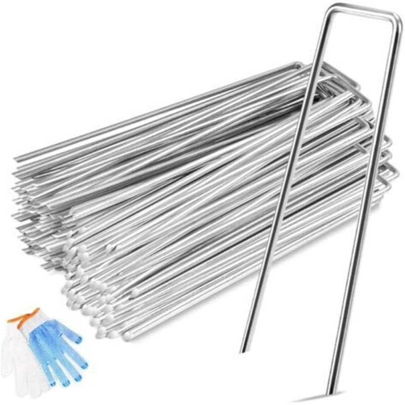 100 Verzinkte Stahl-befestigungspflöcke, 150 Mm Lang, 4 Mm Breit, Durchmesser 4 Mm