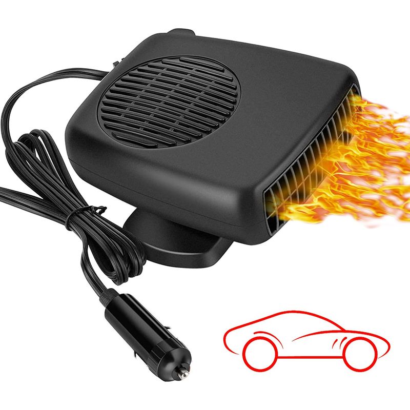 12v 150w Auto-heizlüfter – Doppelfunktion Heizung/lüftung, 360°-sockel – Schnelles Entfrosten