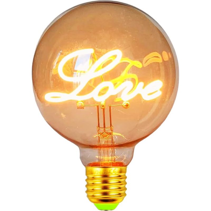 Led-glühbirne G95 4w Dimmbar 2000 Kelvin 220-240v Love Edison Dekorative E27-glühbirne