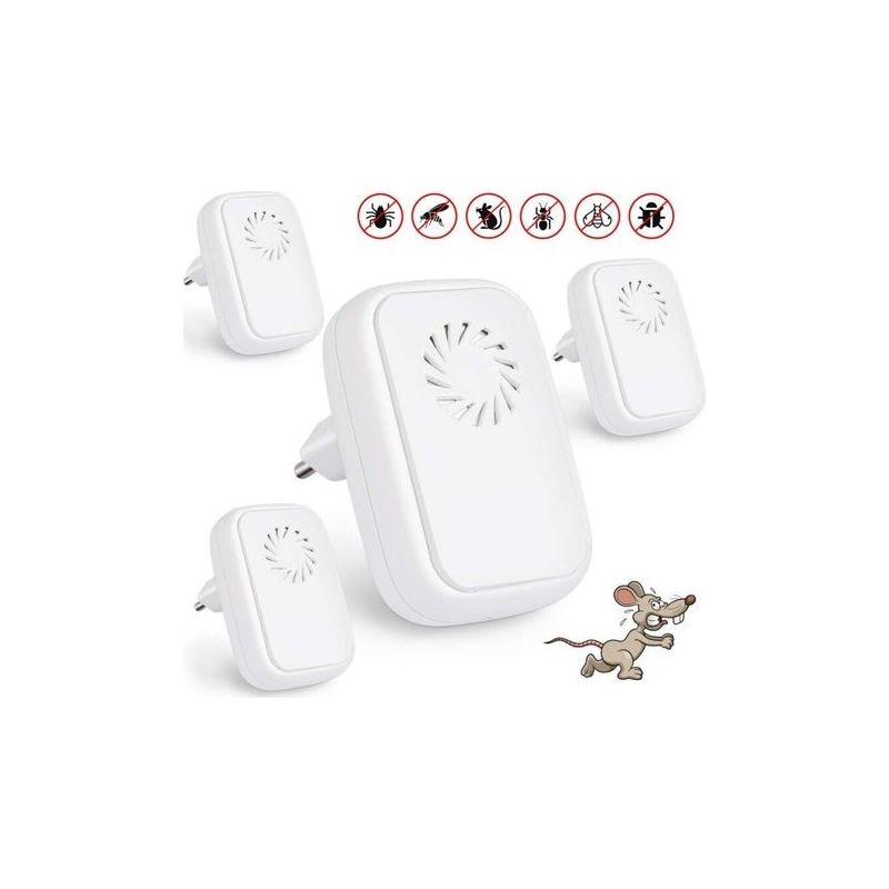 4er-pack Ultraschall-mückenschutz, Ultraschall-repellent Für Reptilien Und Insekten, Elektrischer Ultraschall-insektenschutz Für Innenräume, Anti-mücken-, Kakerlaken- Und Flohschutz