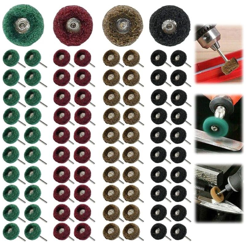 80 Stück Polierschleifscheiben 25 Mm Schleifkit Für Bohrmaschine, Körnung 120/180/320/400, Bürsten Und Schleifteller, Mini-polierscheiben-kit Für Dremel-rotationswerkzeug