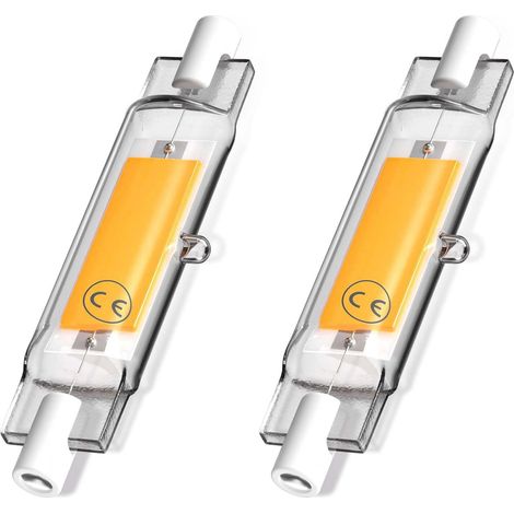 5w R7s 78mm Led-j78-cob-filamentglühbirne, 500 Lumen, 360 Grad, Halogenäquivalent Zu 30w 48w 50w, Perfekt Für Zuhause, Küche, Zimmer, Balkon, Büro Usw. (2 Stück, Tageslicht 4000k) [klasse