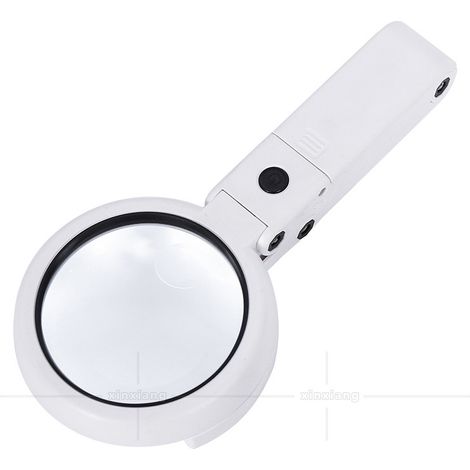 Loupe Eclairante, Handlupe Mit Ständer 5x 11x Mit Licht, 8 Led Lupenlampe Mit Einstellbarer Helligkeit