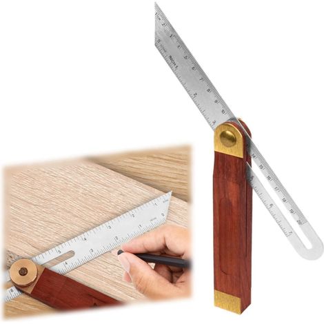 Verstellbarer Winkelmesser, Mehrwinkel-winkelmaß, Multifunktionales Verstellbares T-winkelmaß, Anschlagwinkel Aus Edelstahl