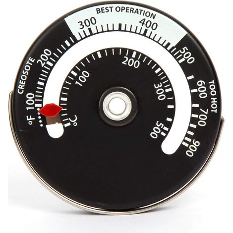 Magnetischer Ofenthermometer Für Holzofen, Kamin-temperaturüberwachung, Messgerät Für Rauchrohr, Holzburner Und Grill