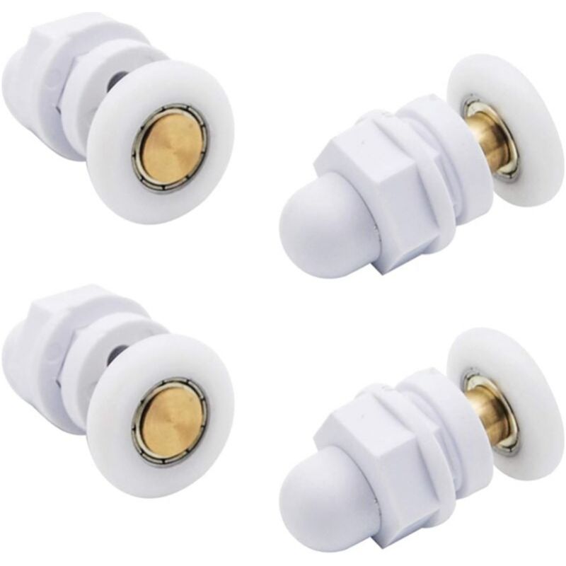 4 Stück Duschrollen Für Duschtüren, Schiebetür-rollen, Messing-duschtürrollen, Kabinentür-pulley, Zubehör Und Werkzeug, 27 Mm