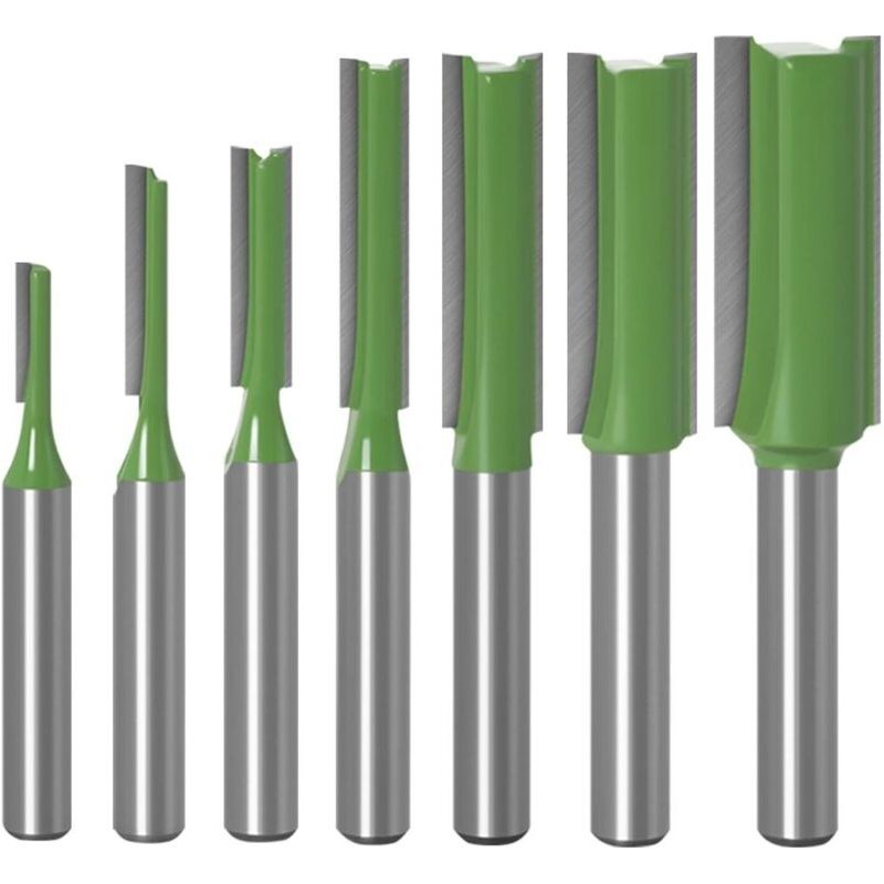 7-teiliges Set 6mm Schaftfräser, Gerade Fräser Mit Hartmetallschneiden