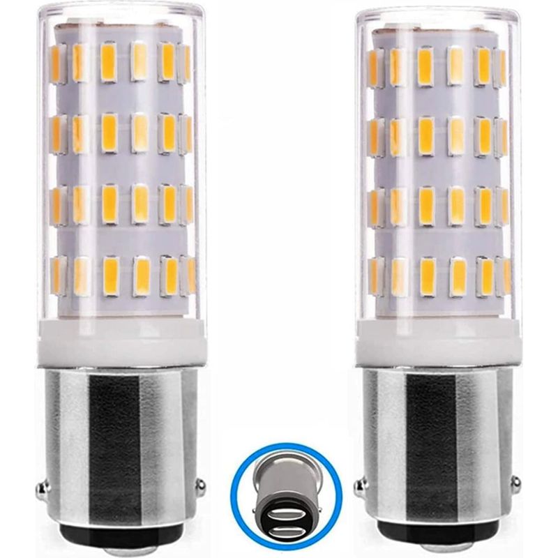 Ampoule Ba15d Led 5w 12v-24v, Doppelkontakt-bajonettsockel, 50w Äquivalent Warmweiß 3000k, Für Niederspannungsgerätebeleuchtung, 2er-pack