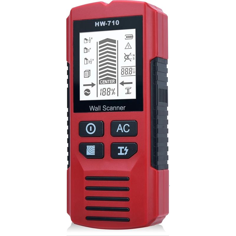 Kabeldetektor, 5-in-1-wandscanner, Multifunktionaler Balkendetektor Mit Lcd-bildschirm Und Akustischem Alarm, Elektronisches Messgerät Für Nichteisenmetallkabel