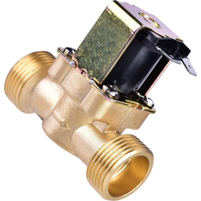 Elektrisches Magnetventil 24v 3/4" Normalerweise Geschlossen Aus Messing, Elektromagnetisches Ventil Normalerweise Geschlossen Für Wassersteuerung