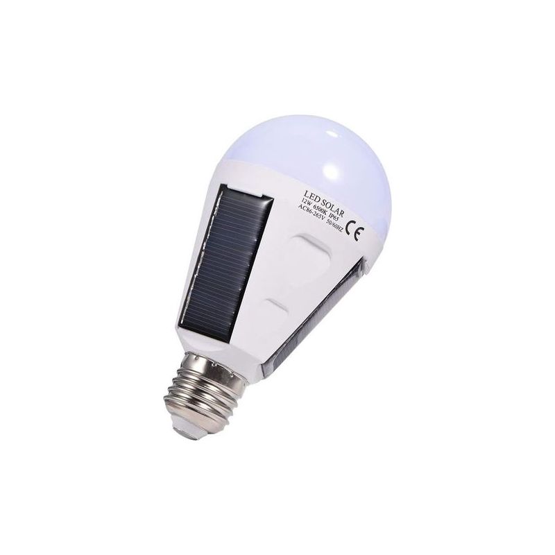 Led-solarlampe, E27 Ip65, Tragbare Led-notfalllampe Mit Haken (12w)
