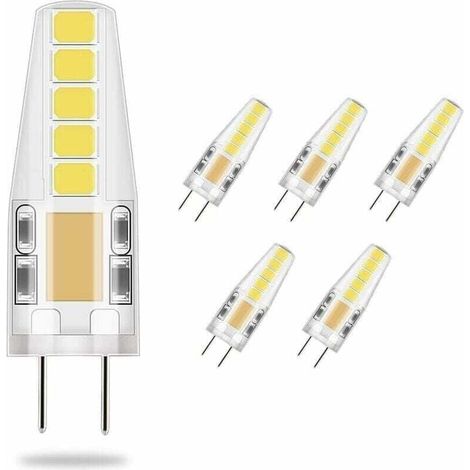 5x G4 Led-lampe 3w Kaltweiß, 3w Led Entspricht 23w Halogenlampe, 36mm X 9mm Nahe Der Traditionellen Größe, 6.000k, Ac/dc 12v