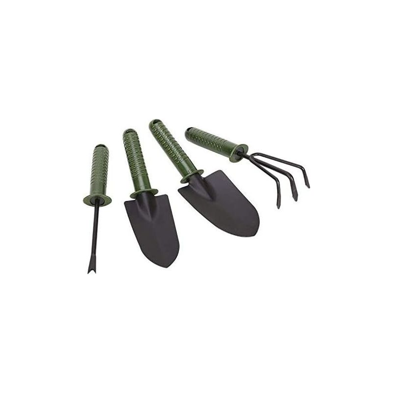 Gartenwerkzeug-set, 4-teiliges Gartenwerkzeug-set, Outdoor-gartengeräte-set Mit Manuellem Unkrautstecher, Handspaten, Pflanzkelle Und Handrechen
