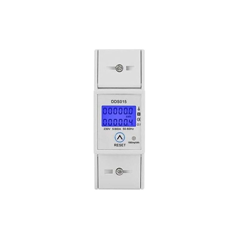 Einphasiger Stromzähler 230v 5-80a Din 35mm Wattmeter Kwh Mit Elektronischer Hintergrundbeleuchtung