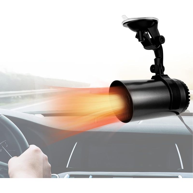 Tragbarer 24v-zigarettenanzünder, Schnelle Heizung, Kühl Und Warm, Entnebler Und Entfroster Für Autos Mit Drehbarem Halter