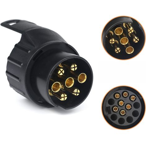 7/13 Adapter Steckdose Anhänger 7 Auf 13-polig Stecker Kupplung 7-polig Auf 13-polig Für Autoanhänger, Traktor, Wohnwagen, Fahrradträger