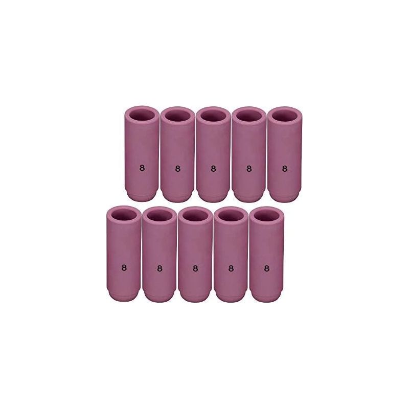 10n468 1/2" & D12,5 X 47mm Öffnung Tig-gaslinse Düse Aus Aluminiumoxid Keramikbecher Passend Für Db Pta Sr Wp 17 18 26 Schweißbrenner Tig 10er-pack