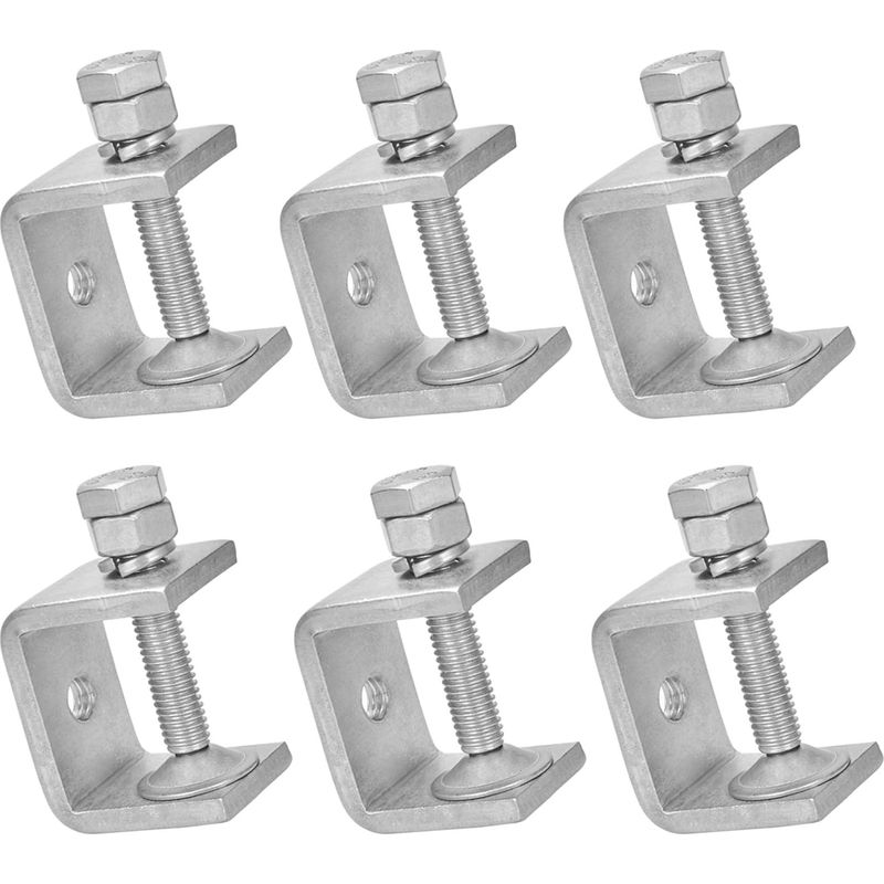 Robuste C-zwingen Aus Edelstahl, 6-teiliges Set Miniaturisierbare C-klemmen Einstellbar Von 0 Bis 25 Mm, Klemmen Und Spanner Für Holzbearbeitung, Möbelherstellung, Heimwerken