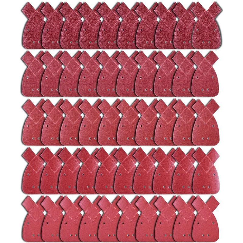 50 Stück Schleifblätter, 10 X Körnungen 40/60/80/120/240, Dreieckige Schleifpapierblätter Passend Für Black And Decker Detail-handschleifer