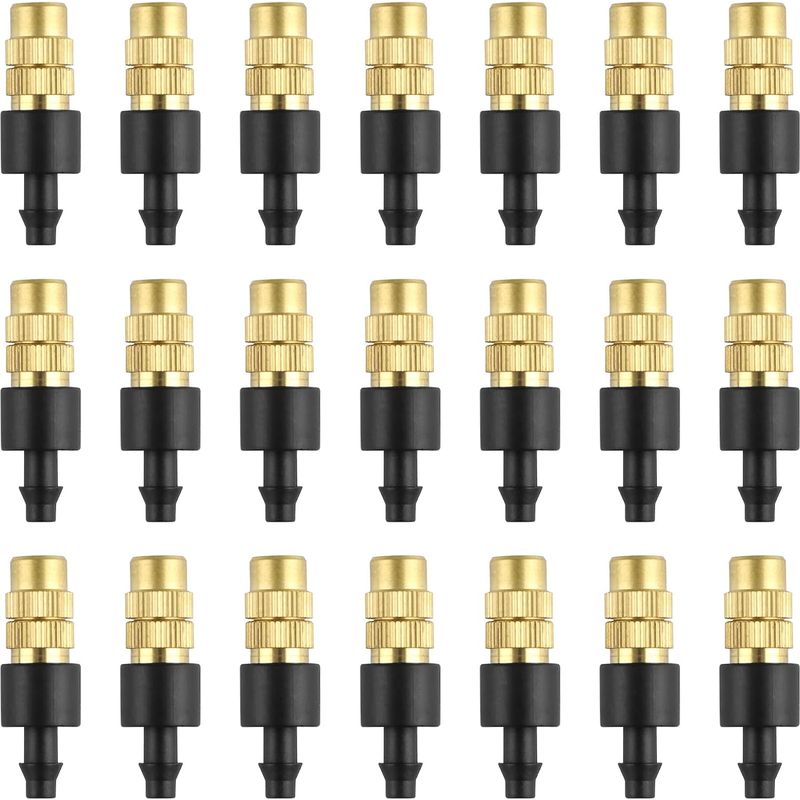 30 Stück Messing-spritzdüsen, Einstellbare Kupfer-zerstäuberdüse Für Tropfbewässerung 4/7mm, Mikro-sprinkler Für Garten, Kühlung, Ausrüstung Für Rasen, Gemüse Und Gewächshaus