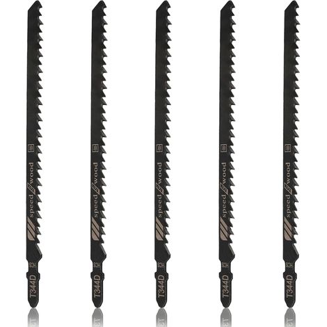 Satz Mit 5 Stichsägeblättern Mit T-schaft, T344d, 6 Zähne Pro Zoll, 15 Cm (6 Zoll), Hcs-blätter Für Holz, Spanplatten, Sperrholz Und Hartholz. Schneller Schnitt.