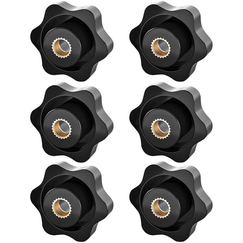 M8-klemmschrauben, Sternmuttern, Gerändelte Gewinde-klemmschrauben, Klemmschrauben Mit Sternförmigem Kopf, 6er-set