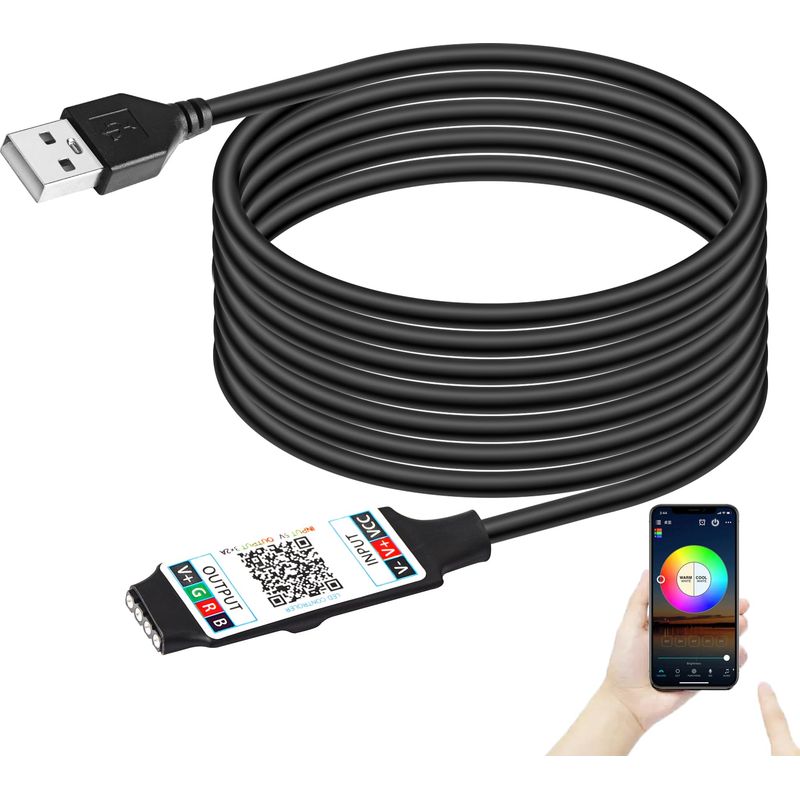 Mini Bluetooth-rgb-controller, 1 M, Usb-5-v-led-lichtcontroller Für Rgb-lichtstreifen 2835 5050 Cob