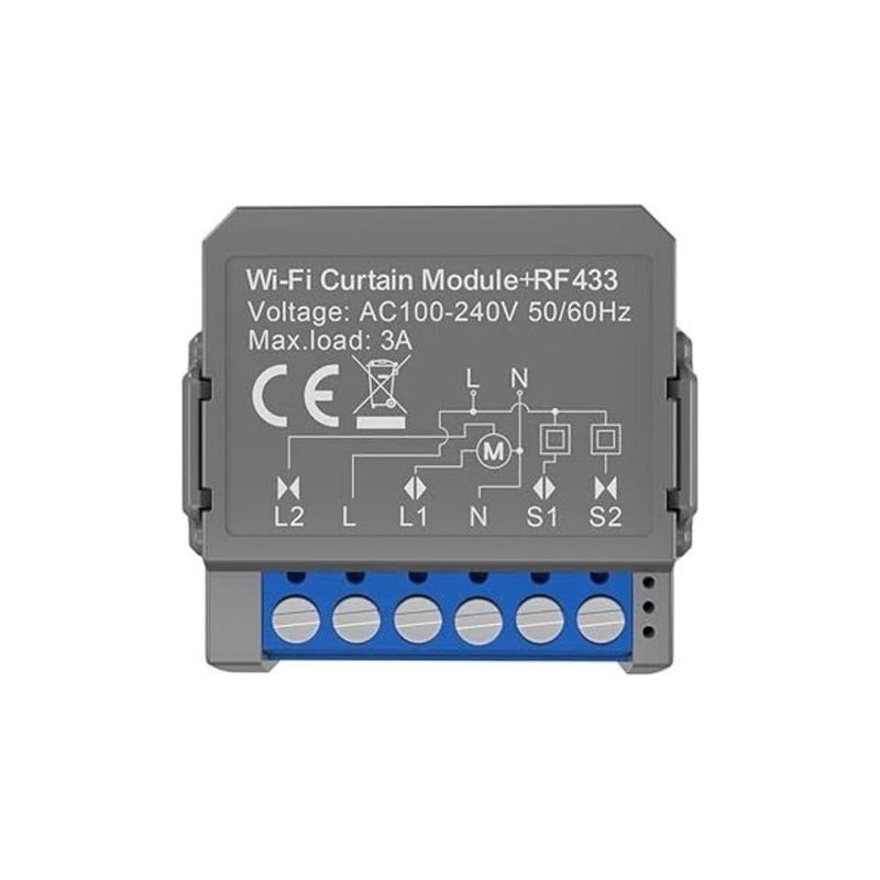 Intelligenter Wifi-rollladenschalter, Ferngesteuertes Rollladenmodul, Ac100 Bis 240 V 50/60 Hz Ip20, Wasserdichter Timer, Sprachgesteuerter Leistungsschalter, Intelligentes Rf433-jalousieschaltermodul