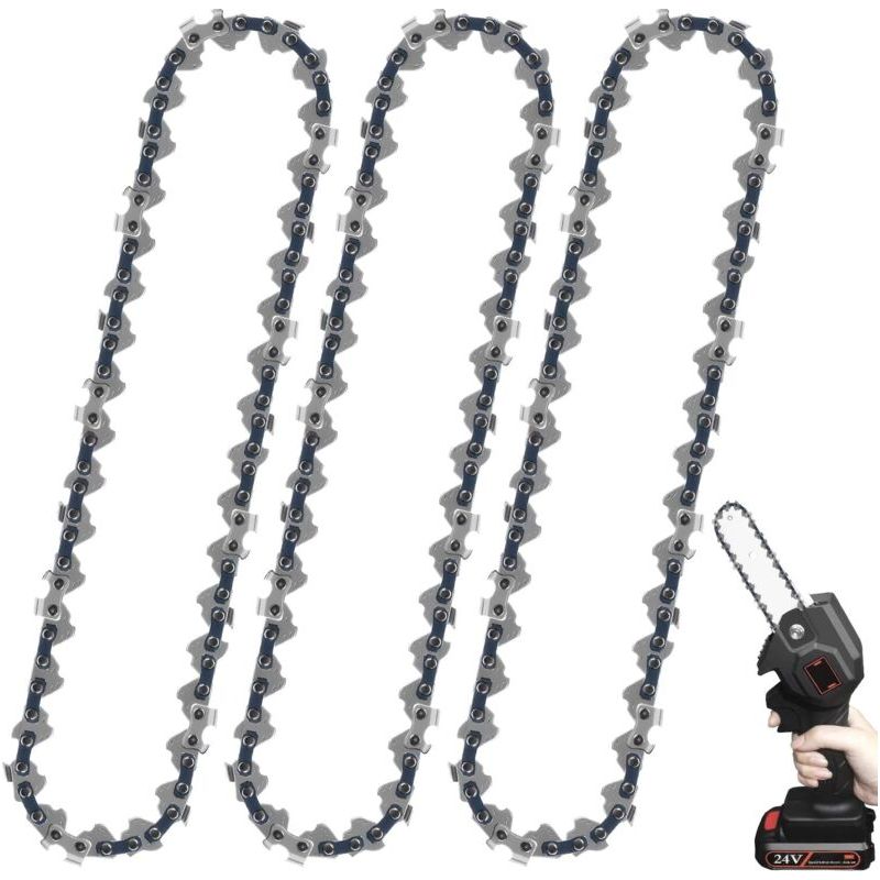 3er-pack 6-zoll-ersatzketten, Mini-kettensäge-ersatzkette, Mini-kettensägenblätter, 6-zoll-kettensäge-ersatzkette, 37 Antriebsglieder