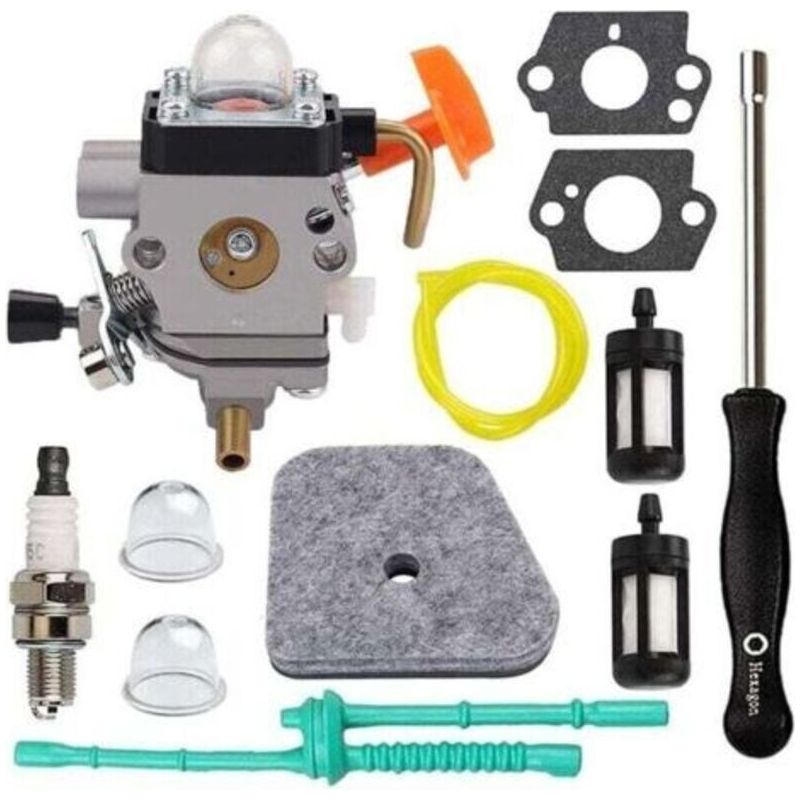 Vergaser Fs90r Für Stihl Fs110r Fs130r Fs100 Km130r Fs130 Fs90 Km90r Km90, Xu, Fs110 Km110r Ht100 Ht101 Mit Einstellwerkzeug Und Ventileinstellsatz