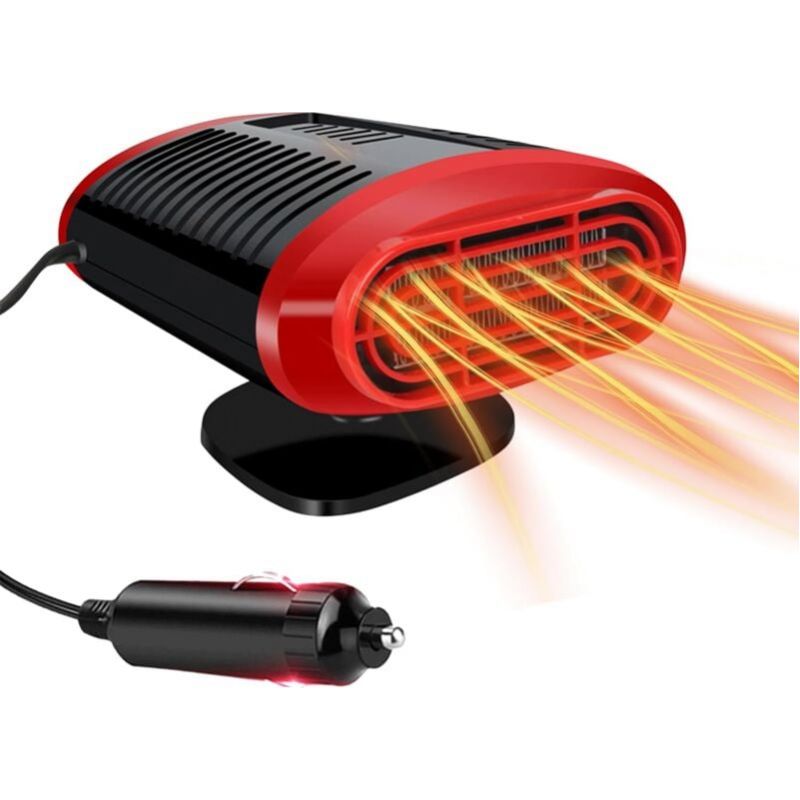 2-in-1 Roter Autoheizer, 12 V 150 W Autoheizung Und Entfroster, Tragbare Autoheizung Mit Windschutzscheiben-enteiser, Tragbare Heizung Für Alle Autos