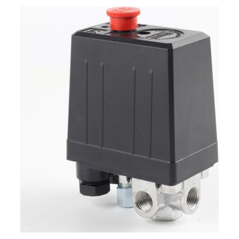 Druckschalter Für Luftkompressor ¼" Npt – Einphasig – 10 Bar/145 Psi – 4 Ausgänge – Einstellbare Drucksteuerung