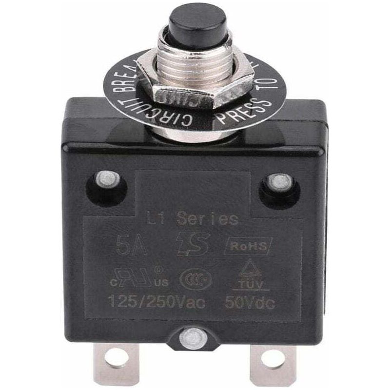 Thermischer Leistungsschalter 5a – Überlastschutz – Spannung 125-250v Ac, 50v Dc – Manuelle Rückstellung – Einfache Installation In Beengten Räumen