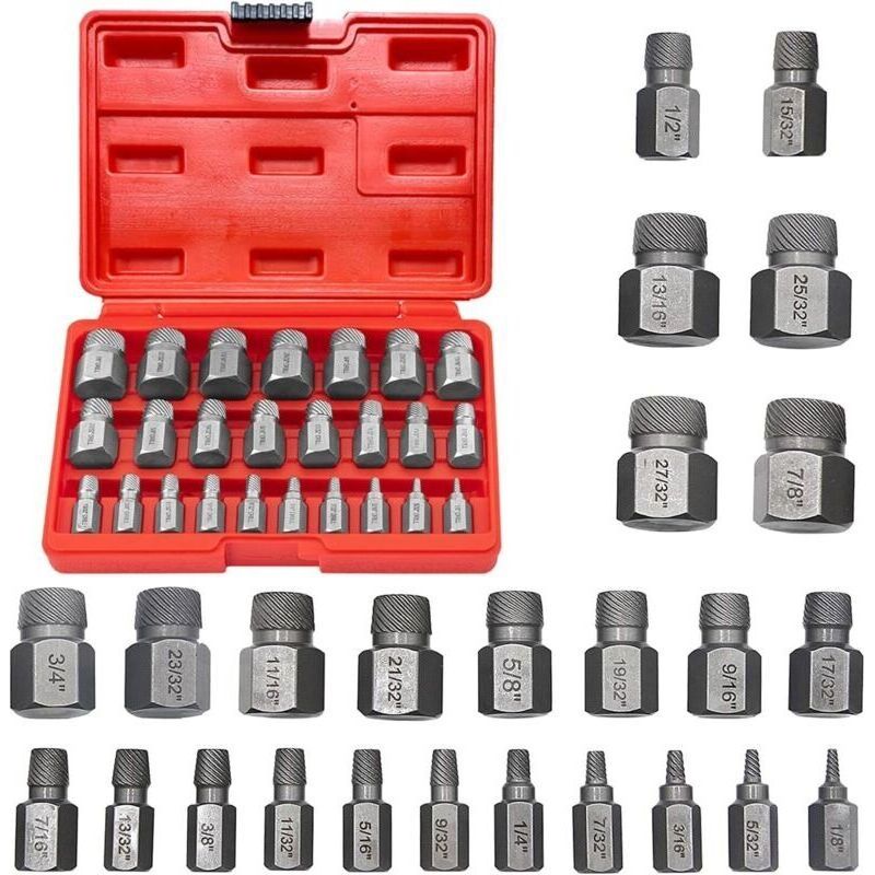 25-teiliges Set Zum Ausdrehen Abgebrochener Oder Beschädigter Schrauben, Bolzen- Und Stiftausdreher, Linksdreher Für Alle Ihre Reparaturen