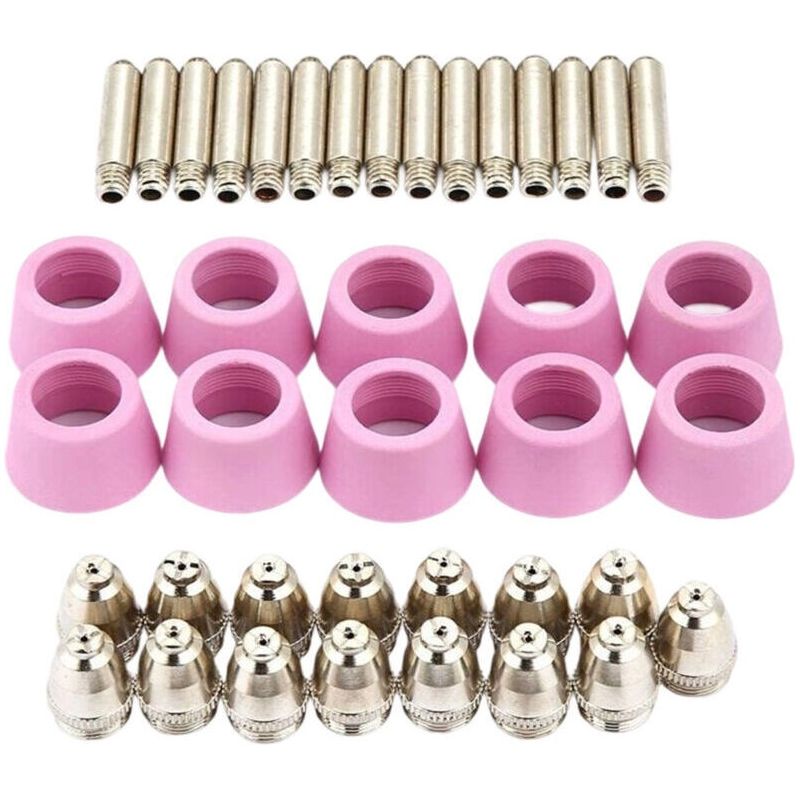 40er-set Ag60 Sg55 Plasmaschneider-schneidbrenner-elektroden-düsen-kits, Zubehör Für Plasmaschneider Aus Stahl, Kompatibel Mit Sg55, Ag-60 Brenner, Cut60, Lgk60, P-60