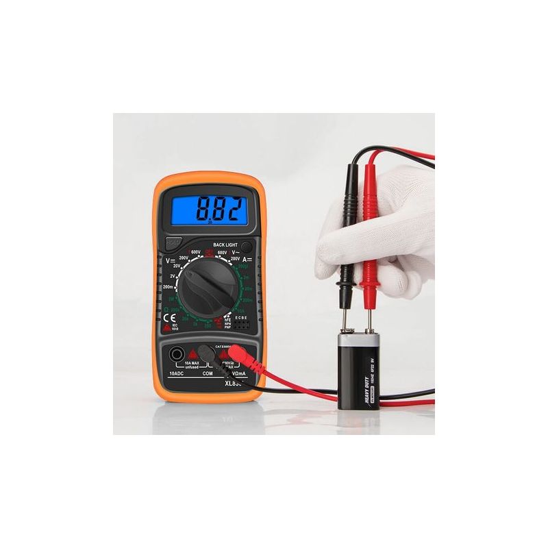 Digitales Multimeter Xl830l 2000 Counts Mini-multimeter Tester Für Batterie, Strom, Ac/dc-spannung, Widerstand, Summer, Transistor, Voltmeter, Amperemeter Mit Hintergrundbeleuchtetem Lcd-display