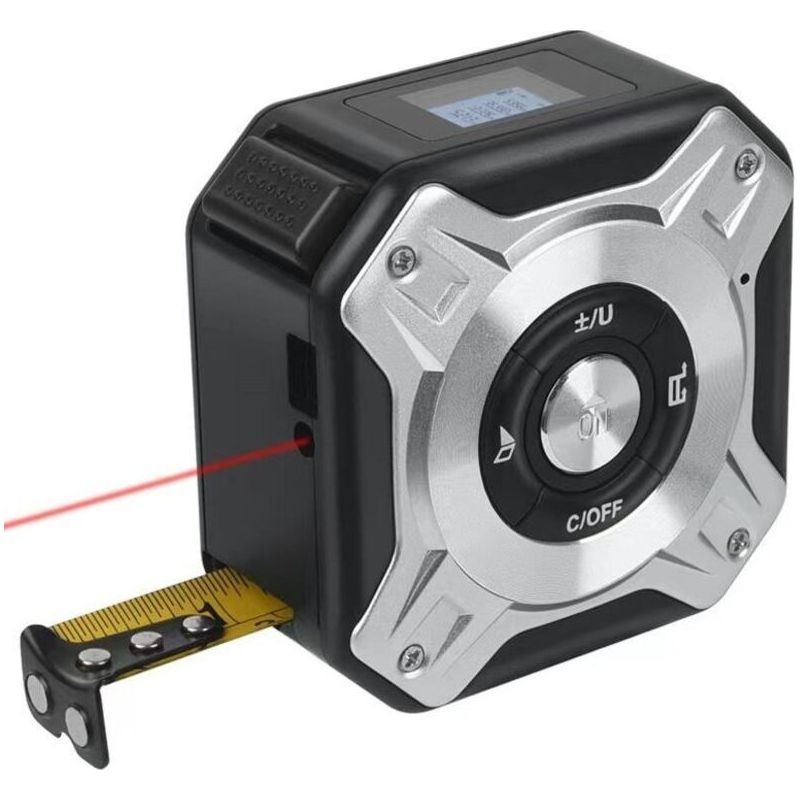 2-in-1 Laser-entfernungsmesser Maßband, Wiederaufladbares Laser-maßband Mit 40 M Laser Und 5 M Maßband, Usb-wiederaufladbar Mit Lcd-hintergrundbeleuchtung, Digitalanzeige Für Länge/fläche/volumen/mess