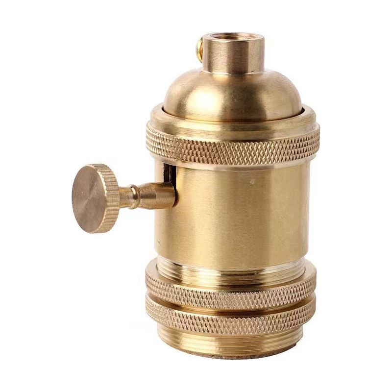 Unterstützt Vintage-glühbirnen E26 E27 – Messingfassung Mit Schalter – Kompatibel Bis 250v – Höhe 6,8 Cm, Durchmesser 3,2 Cm - Glühbirnee26
