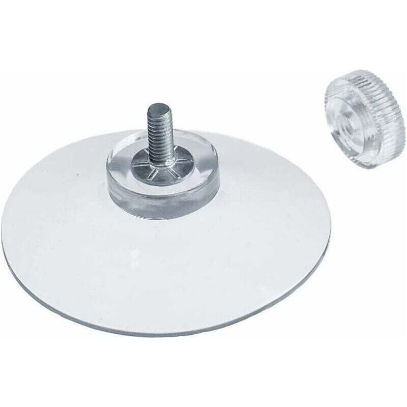 8 X Saugnäpfe Ø 50 Mm Mit M4x10mm-gewinde Und Rändelmuttern, Transparent - Hergestellt In Deutschland