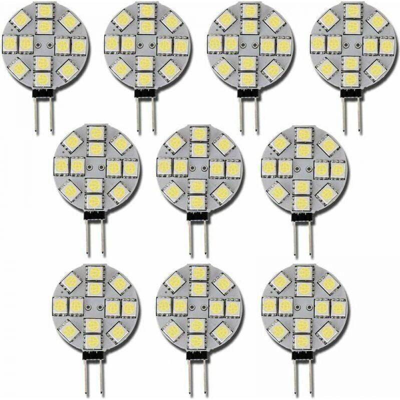 10x Led-glühbirne G4 Dc 12v Nicht Dimmbar Weiß 6000k Glühlampe Ersatz Für 20w Halogenlampe Für Küche Wohnmobil Rv Anhänger Boot