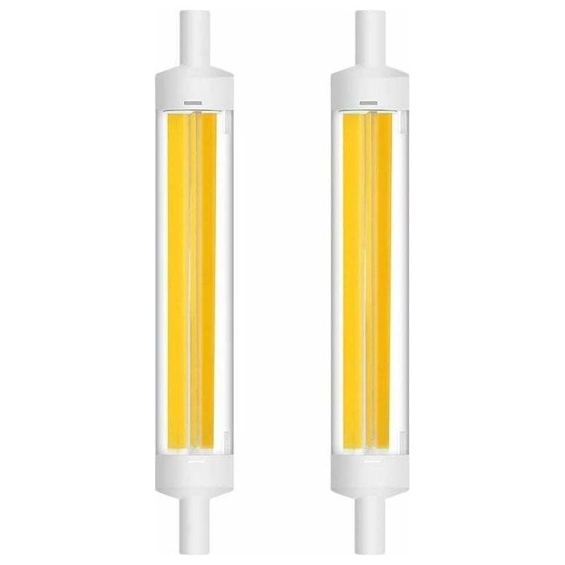 R7s 15w 118mm Led Cob Filament Linearlampe 360 Grad J118 Strahlerlampe 1200lm Entspricht 120w Halogenlampe Kaltweiß (6000k-6500k) (2er-pack) [energieeffizienzklasse A++]