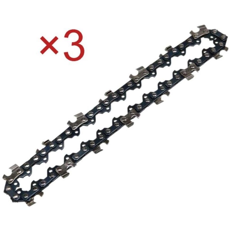 Set Aus 3 Kettensägenketten, 45 Cm (18 Zoll) – Teilung 3/8" – Stärke 1,5 Mm – 72 Glieder Für Präzises Schneiden Von Hartholz
