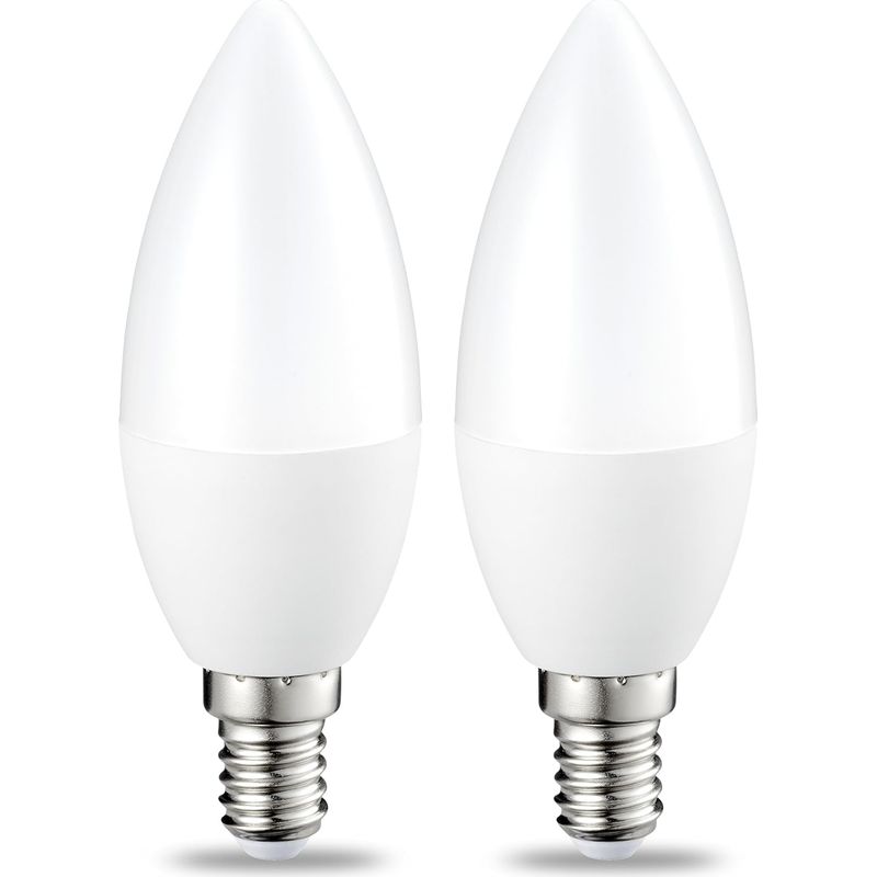 2er-set Kleine Led-glühbirnen In Flammenform, E14 Edison-schraubsockel, 5 W (entspricht 40 W), Warmweiß, Nicht Dimmbar