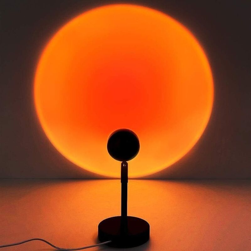 Sonnenuntergangslampe, 90-grad-drehbare Projektionslampe Für Sonnenuntergänge, Rote Trendlicht Mit Modernem Usb-ständer, Nachtlicht Für Wohnzimmer, Schlafzimmerdekoration, Ro