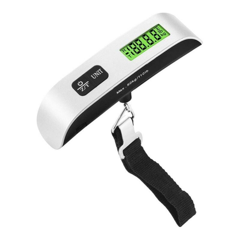 Tragbare Elektronische Gepäckwaage, Multifunktionale Reisewagenwaage, Max. 50 Kg (g, Oz), Digitale Elektronische Waage Mit Tara-funktion Und Gurt, Batterie Inklusive