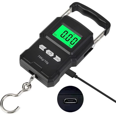 Pèses Gepäck Kofferwaage Lcd-anzeige Flüssigkristall Hängewaage 165lb/75kg