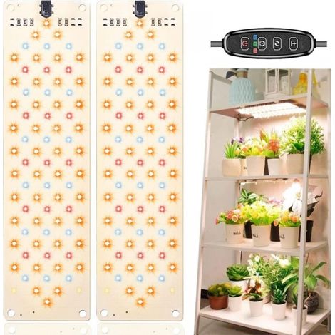 (2 Stück) Led-pflanzenlampe, Pflanzenlicht, 540 Leds Vollspektrum-pflanzenlicht Für Zimmerpflanzen Mit Timer, 10 Helligkeitsstufen