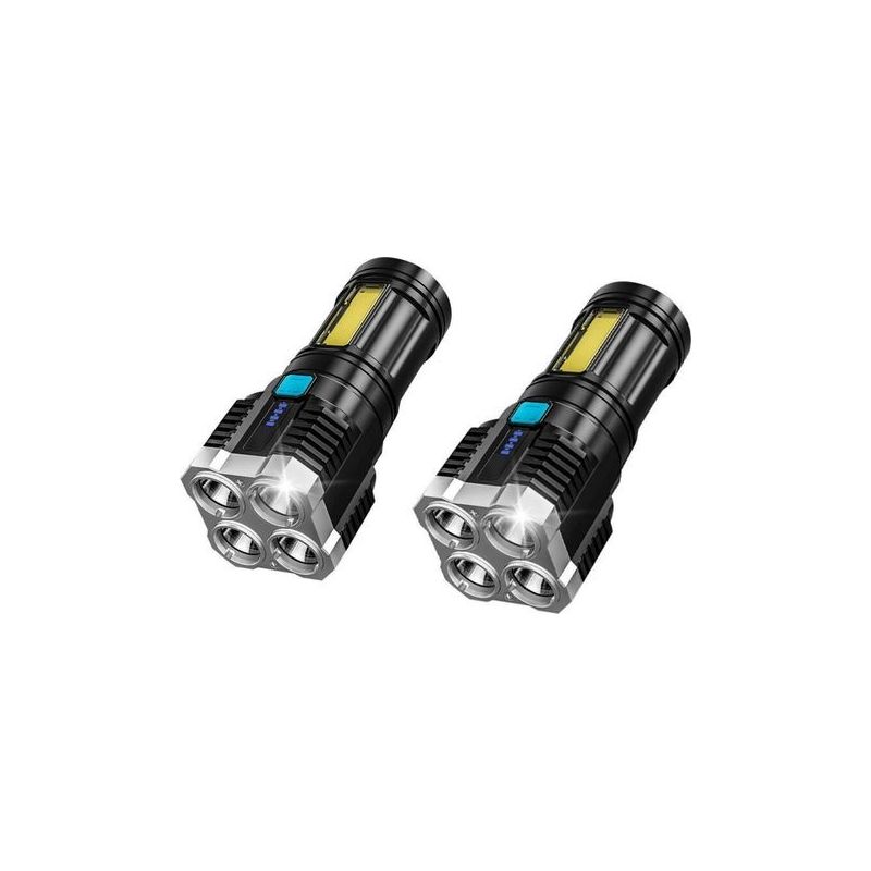 Led-taschenlampe, Wiederaufladbar, Hohe Helligkeit, 4 Modi, Wasserdicht, Reichweite 200 M, Für Camping Und Wandern